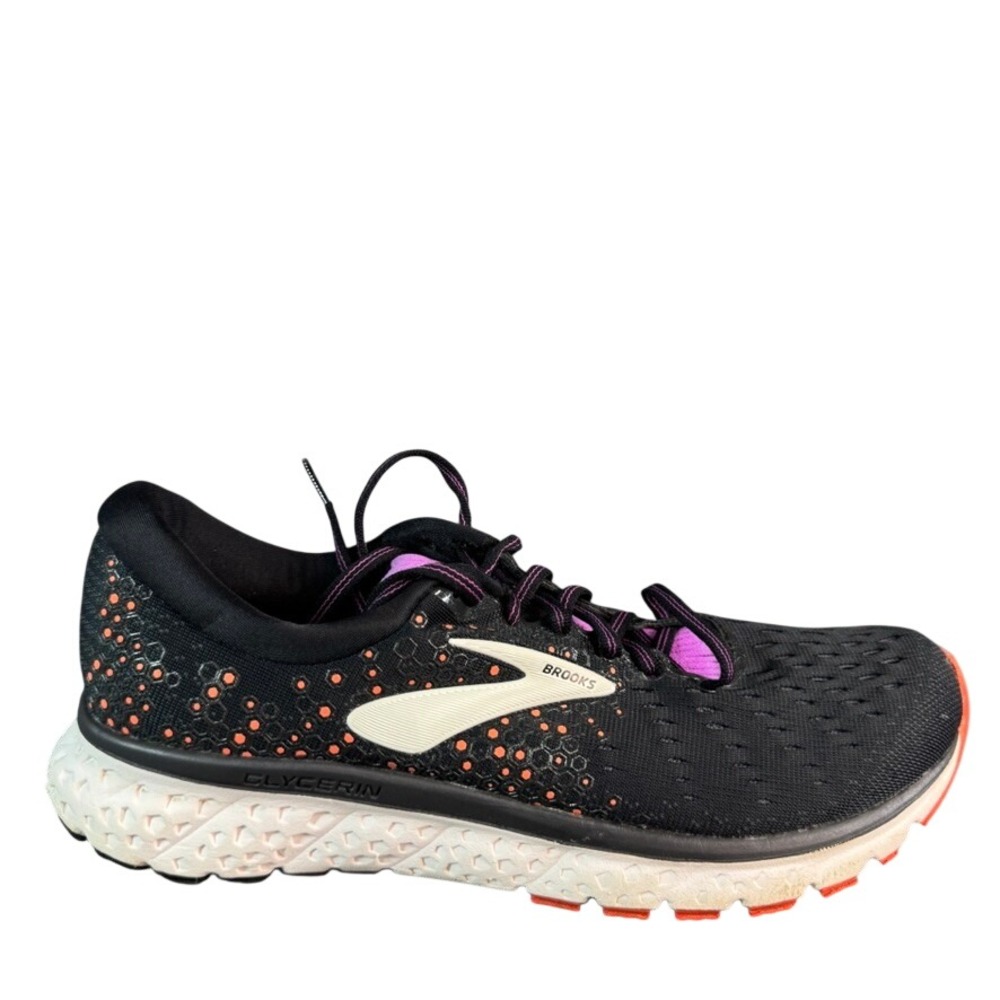 Brooks Glycerin 17 Womens Running Shoes Black Purple Orange W11